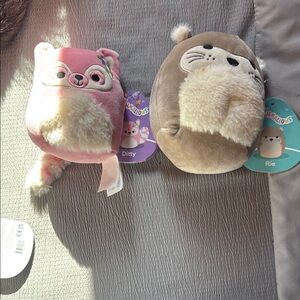Squishmallows Pink and Brown Small Pet Toys